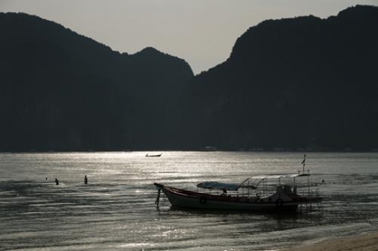 fishing boat on the shore