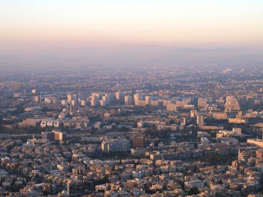 aerial view of damascus
