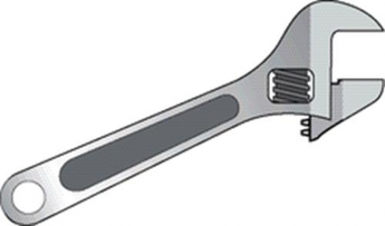 wrench isolated on white backg