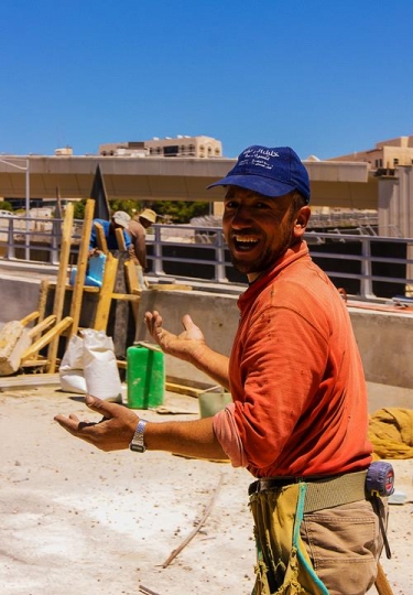 happiness construction worker