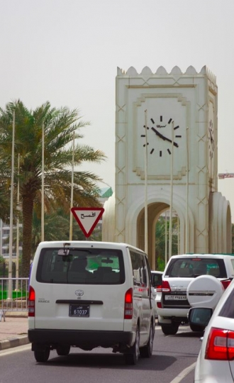 clock roundabout in doha,qatar