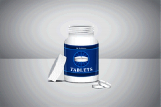 medicine bottle isolated on gr