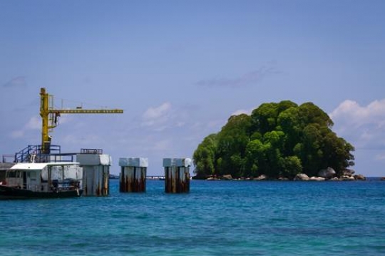 industrial site in the sea