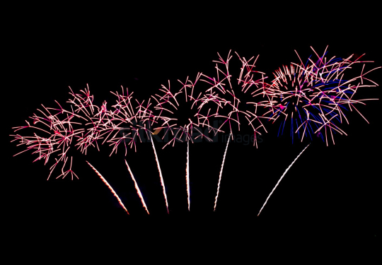 Fireworks Over Jabal Al-Qalaa in Amman for Prince Al-Hussein Bin Abdullah II's Wedding Celebration