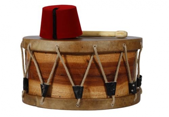 Tarboush and drum of mussaher