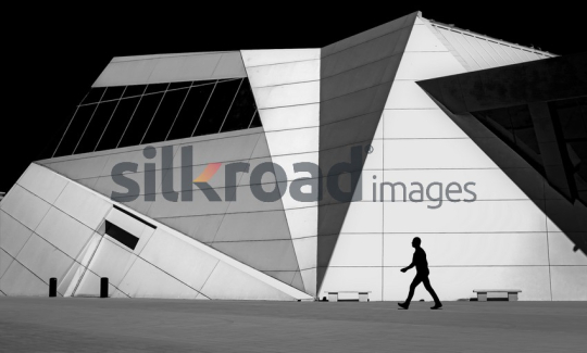 Modern Architectural Design with Silhouette at the Tank Museum in Amman