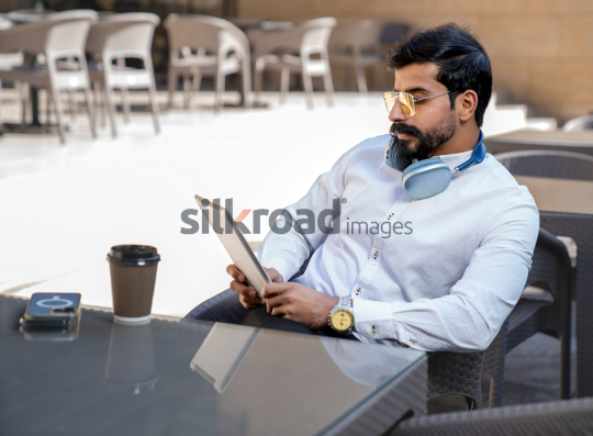 Morning Coffee and Work with Sunlight and Relaxation