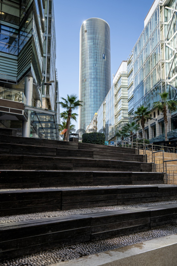 Rotana Hotel Tower with Doves in Flight, Al Abdali Boulevard, Amman