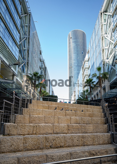 Rotana Hotel Tower with Doves in Flight, Al Abdali Boulevard, Amman