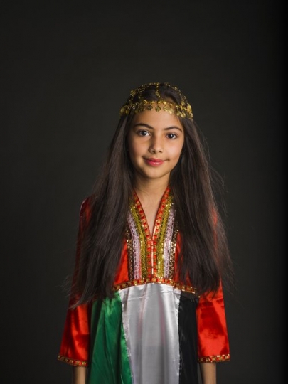 Middle Eastern girl smiling