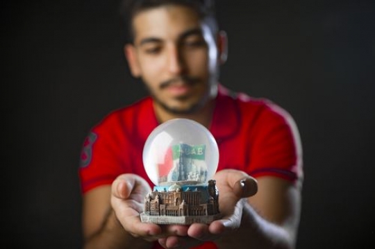 UAE flag crystal ball souvenir |-