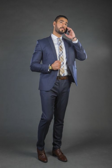 Businessman talking on the phone|-