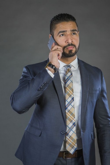 Arab Businessman on the phone|-