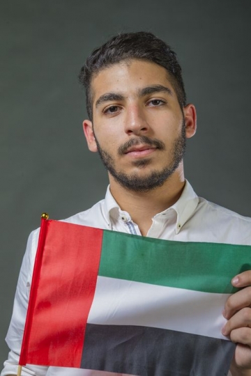 Expat celebrating the UAE National Day