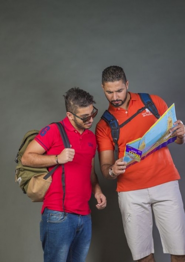 Arab Friends Traveling|-